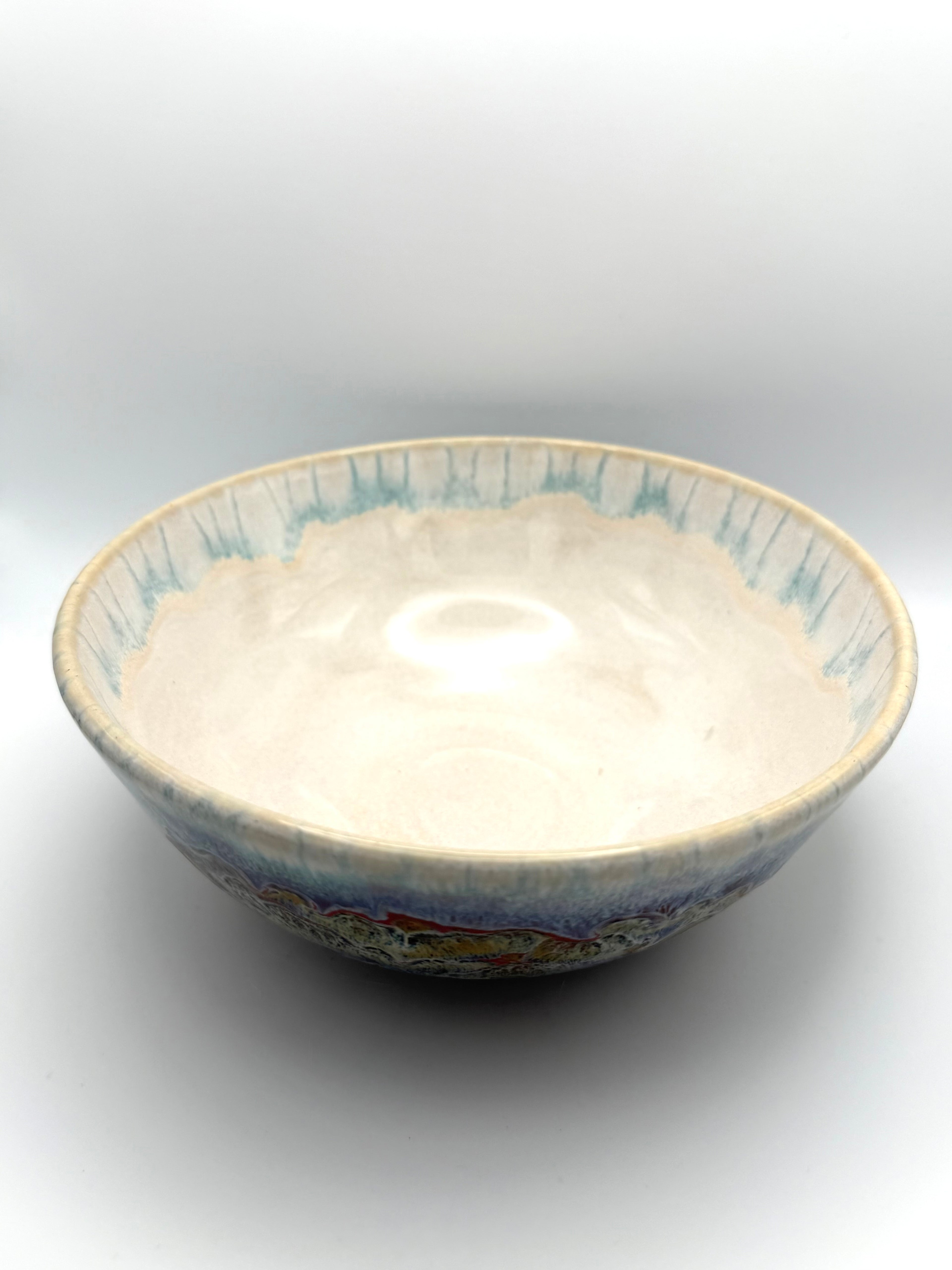 Bowl - White with Abstract Desert Design