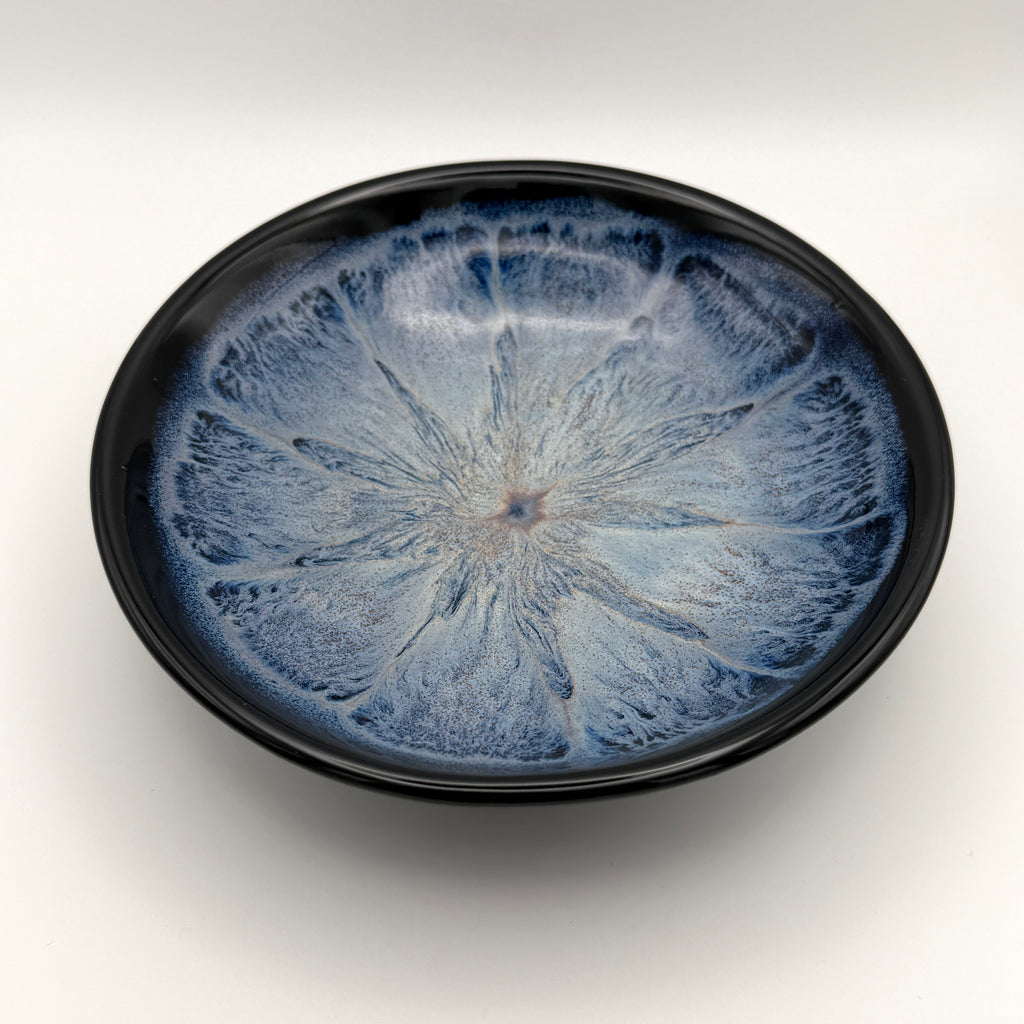 Dish - Black with Blue Starburst