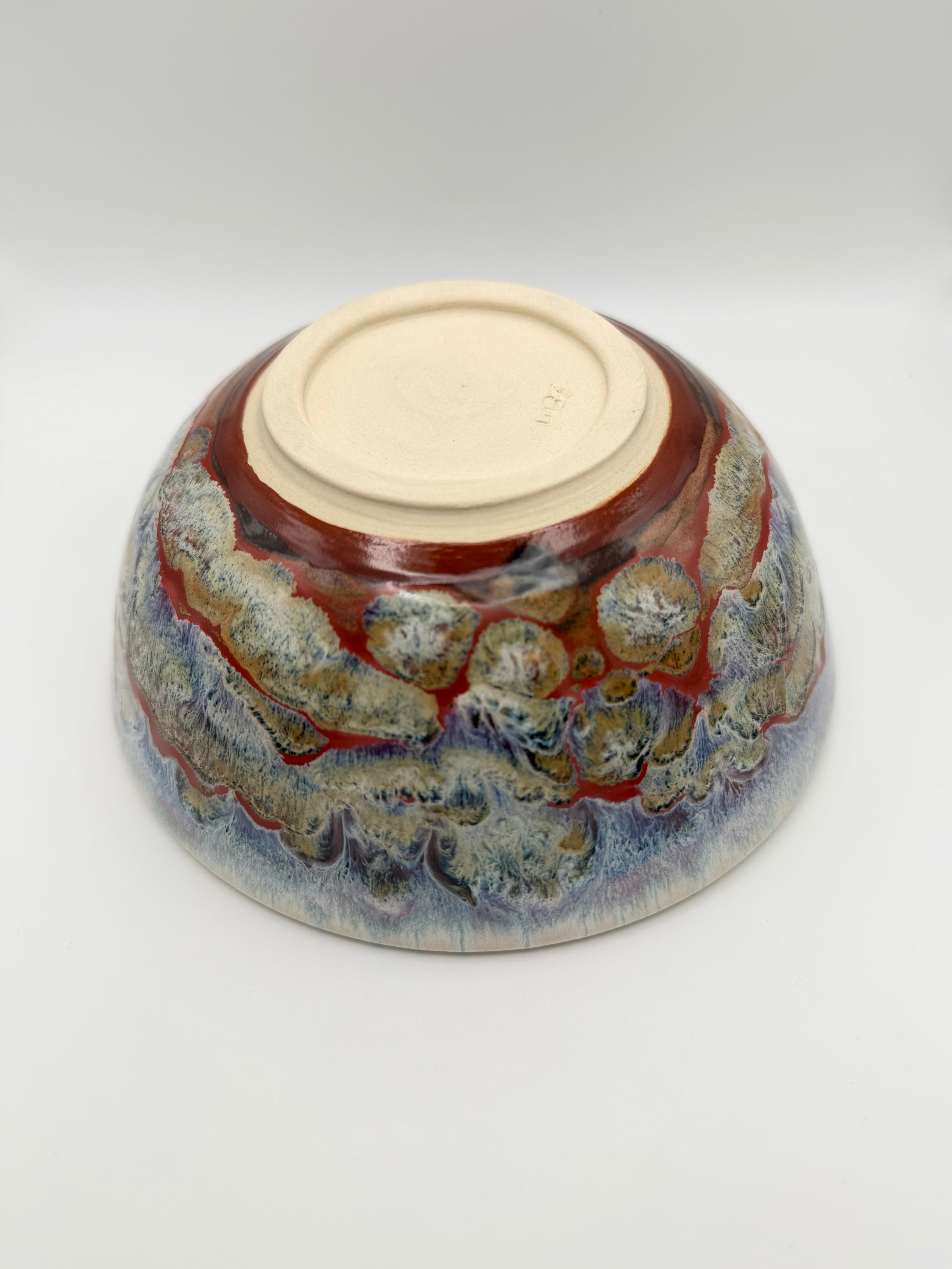 Bowl - White with Abstract Desert Design