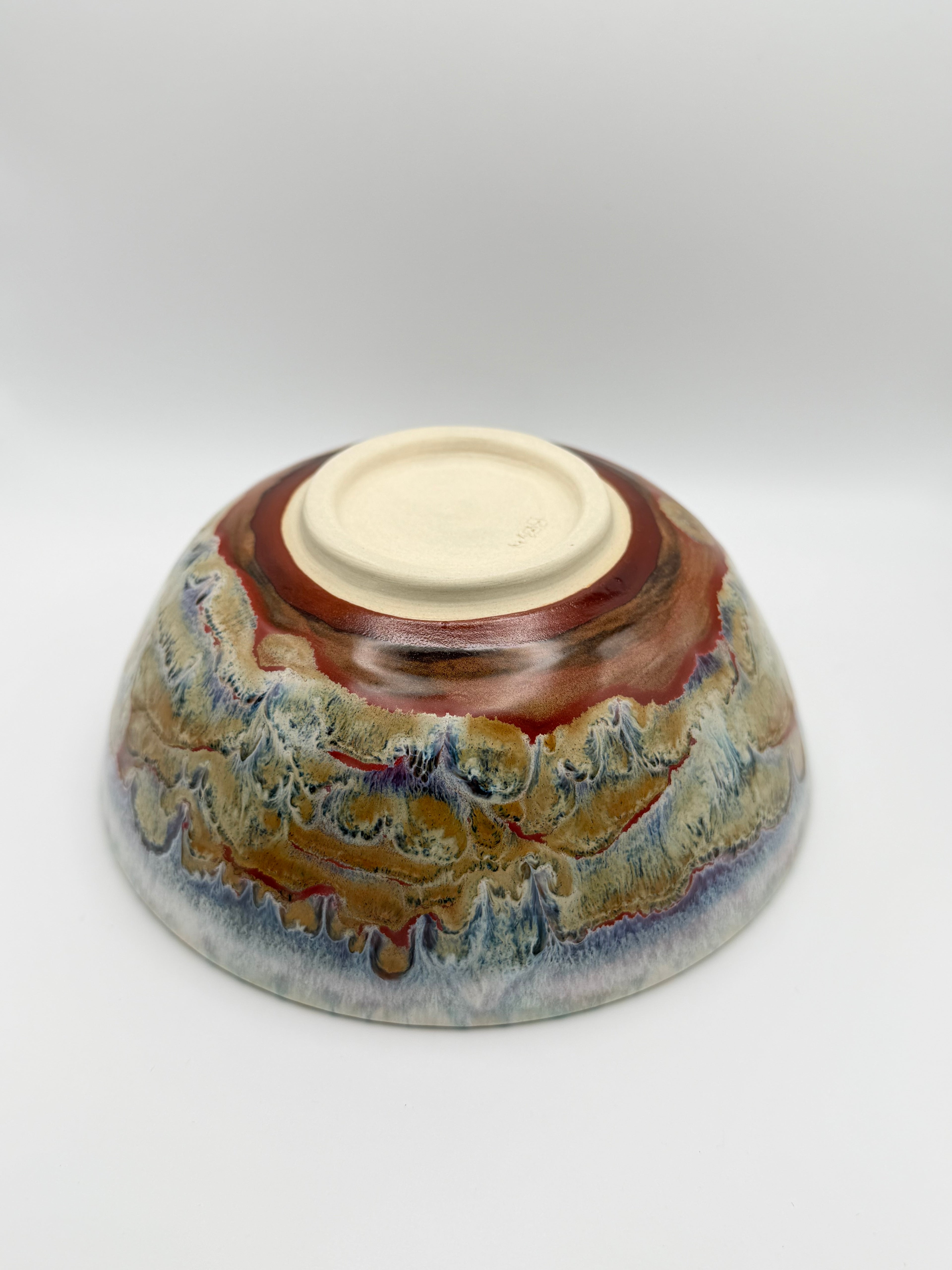 Bowl - White with Abstract Desert Design