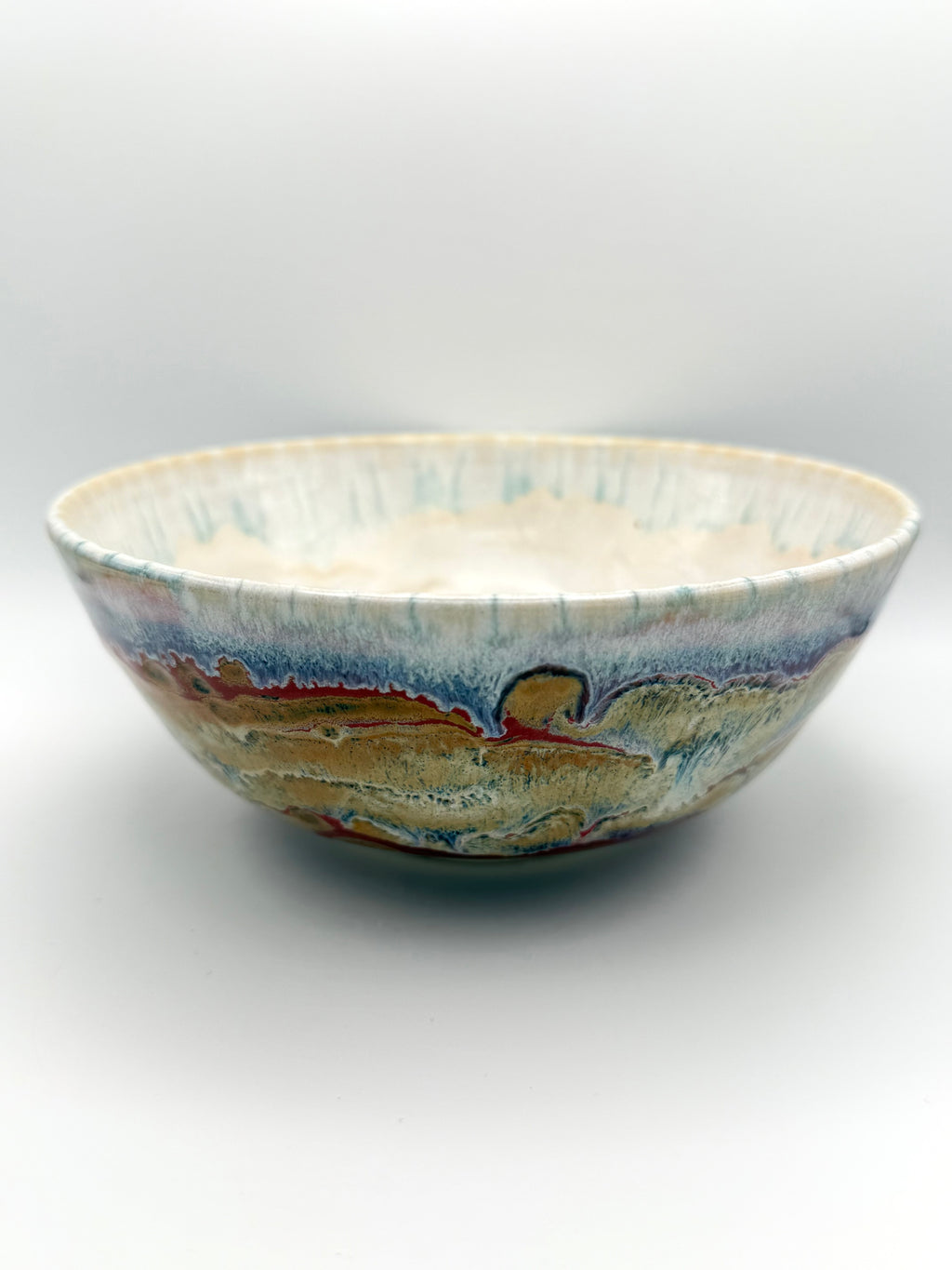 Bowl - White with Abstract Desert Design