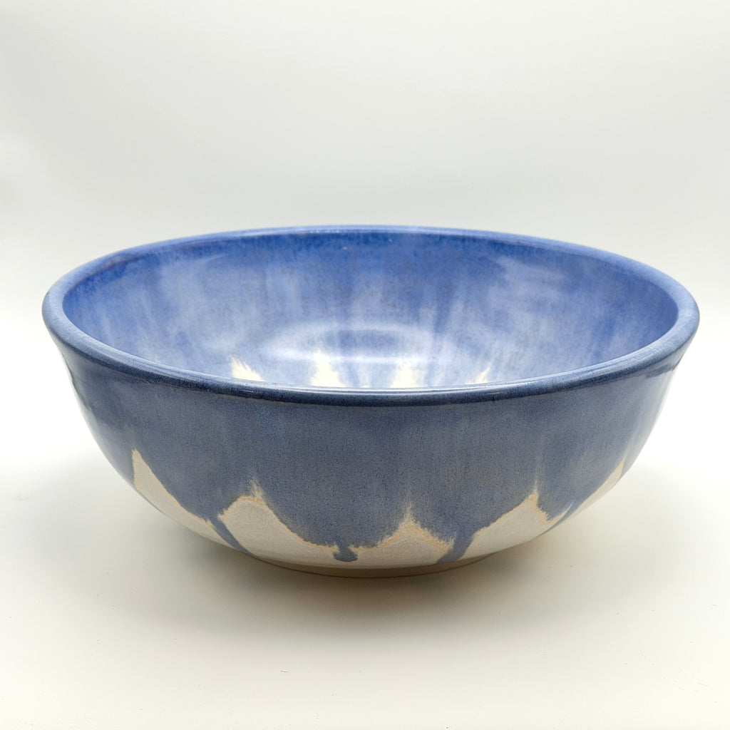 Serving Bowl - Blue and Cream