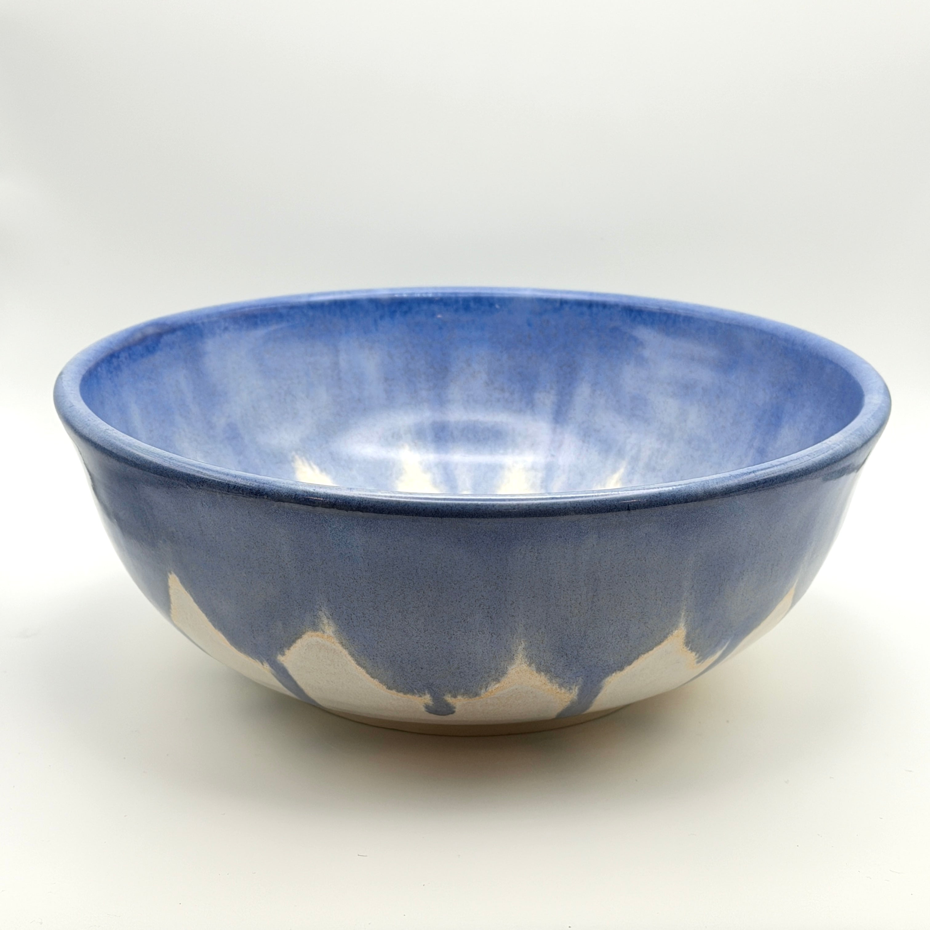 Serving Bowl - Blue and Cream