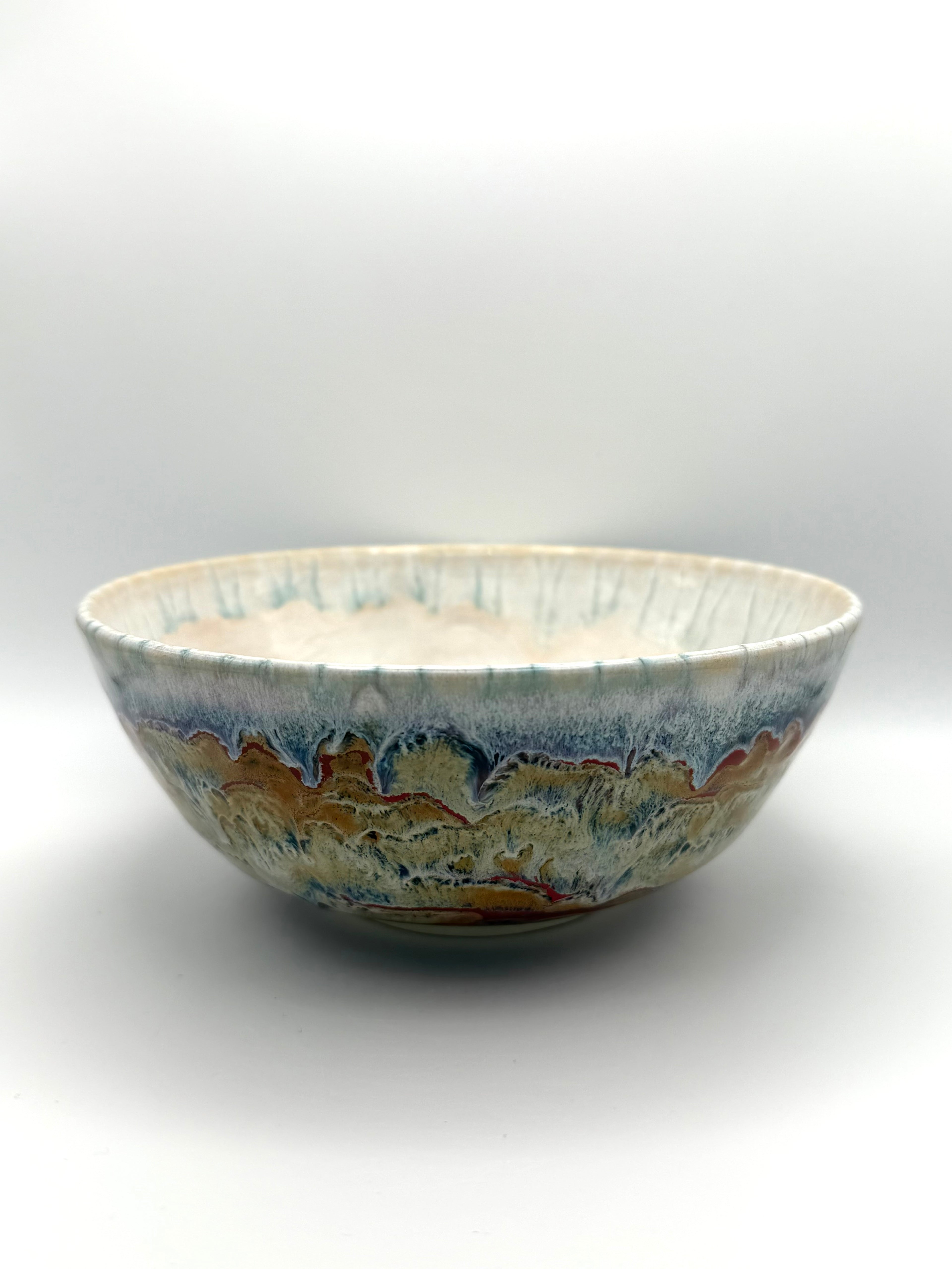 Bowl - White with Abstract Desert Design
