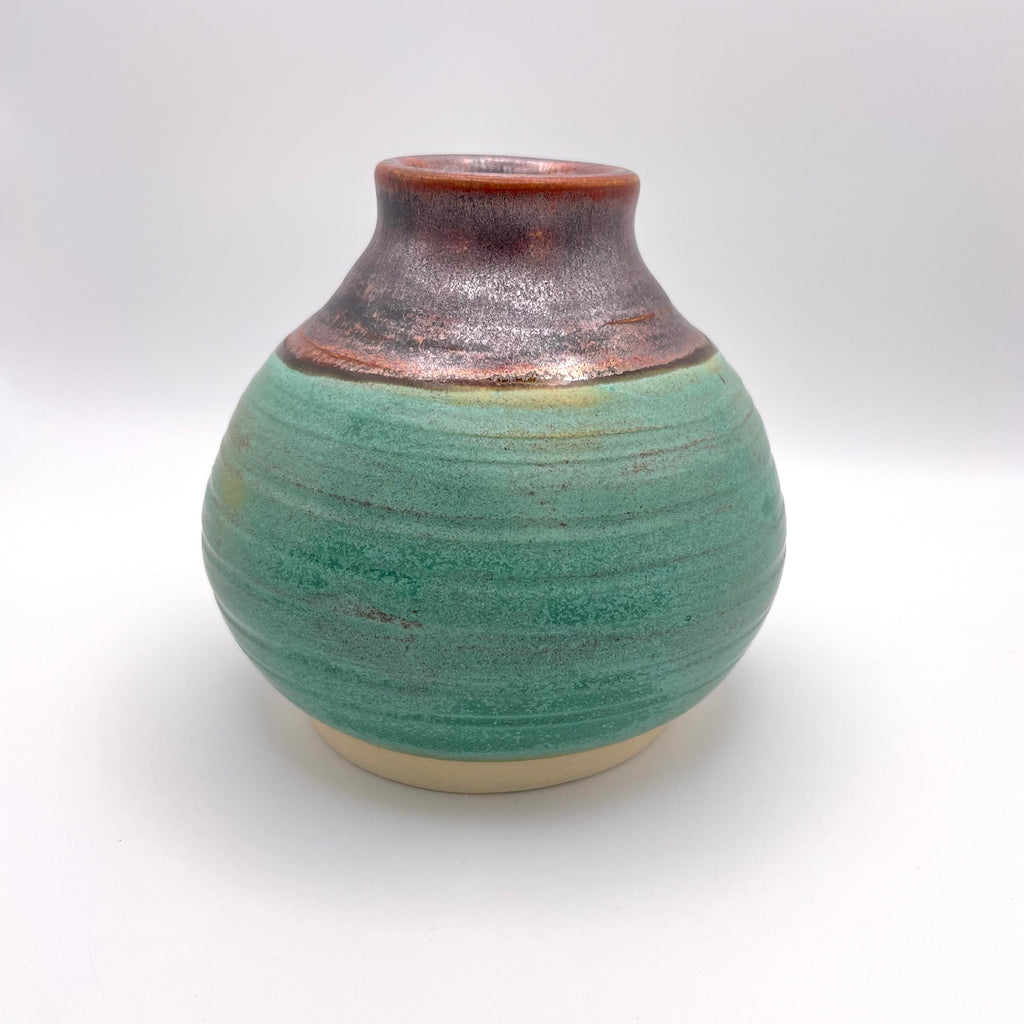Vase - Small Copper and Turquoise