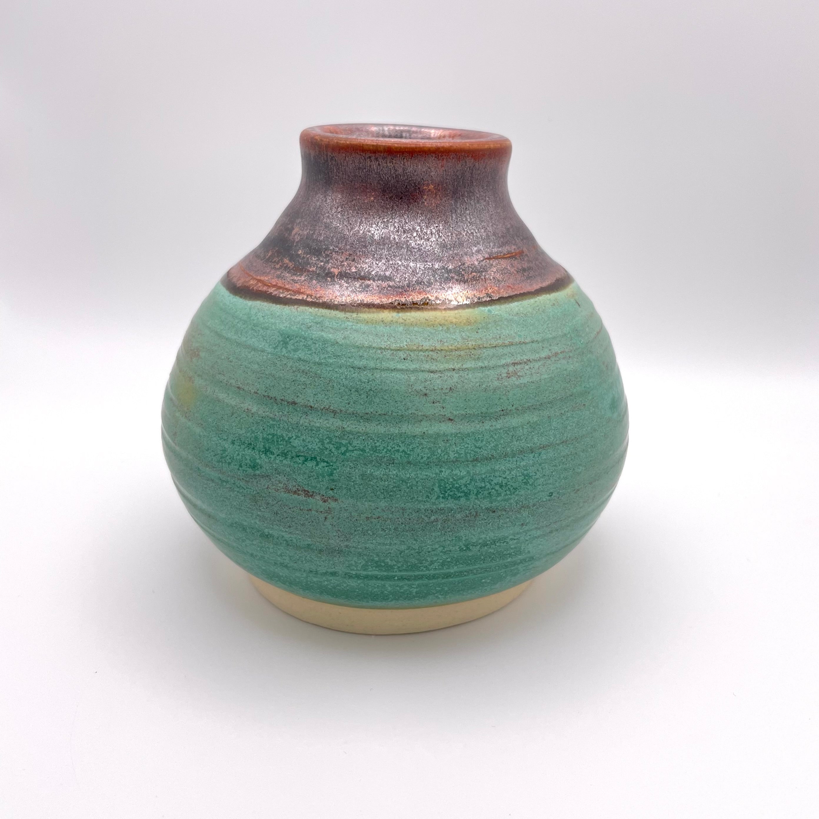Vase - Small Copper and Turquoise