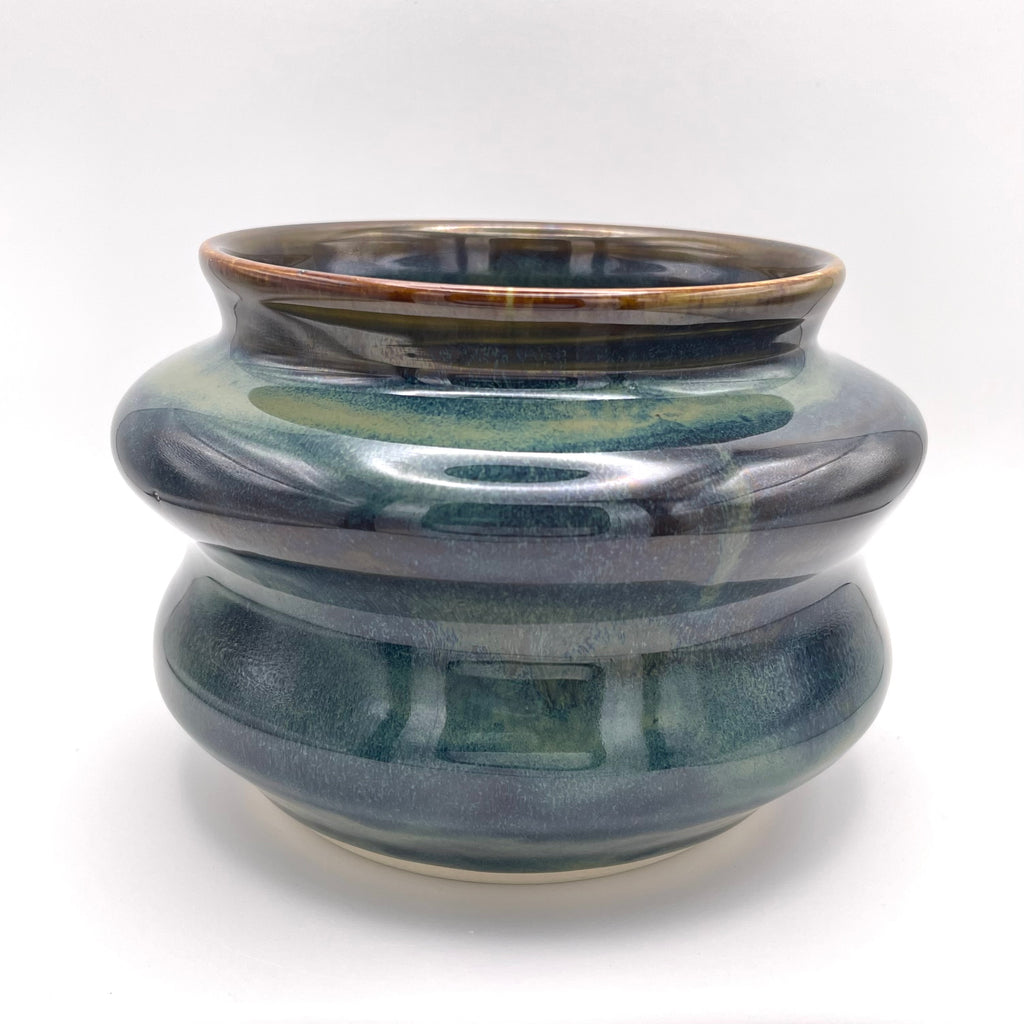 Vase - Medium Blues and Browns