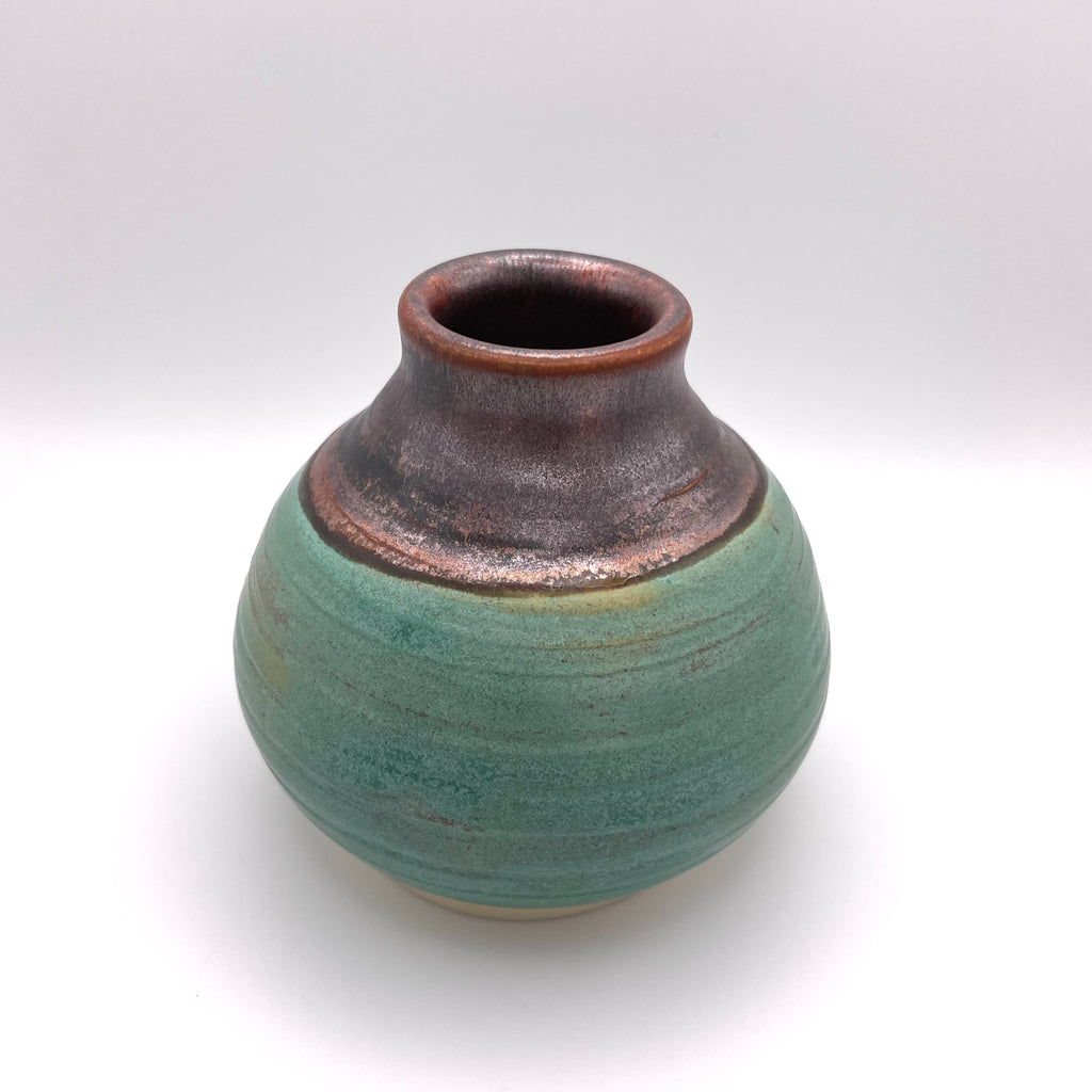 Vase - Small Copper and Turquoise
