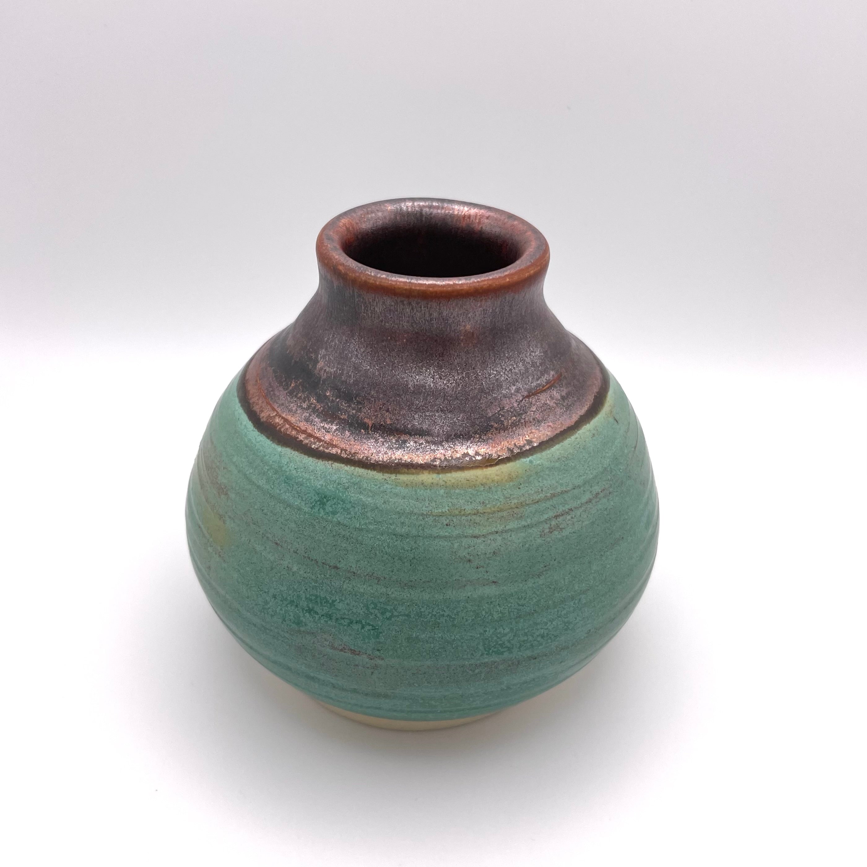 Vase - Small Copper and Turquoise