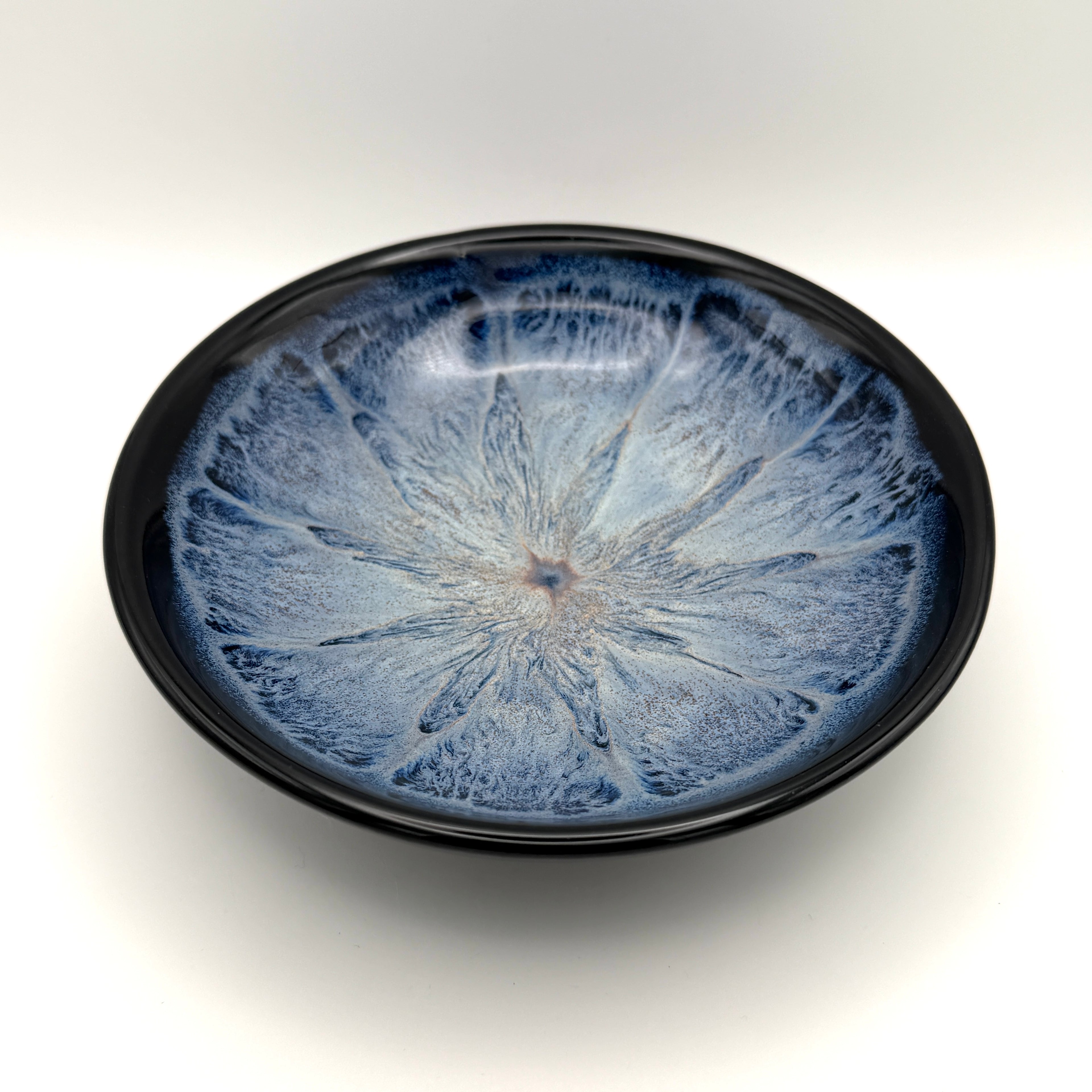 Dish - Black with Blue Starburst