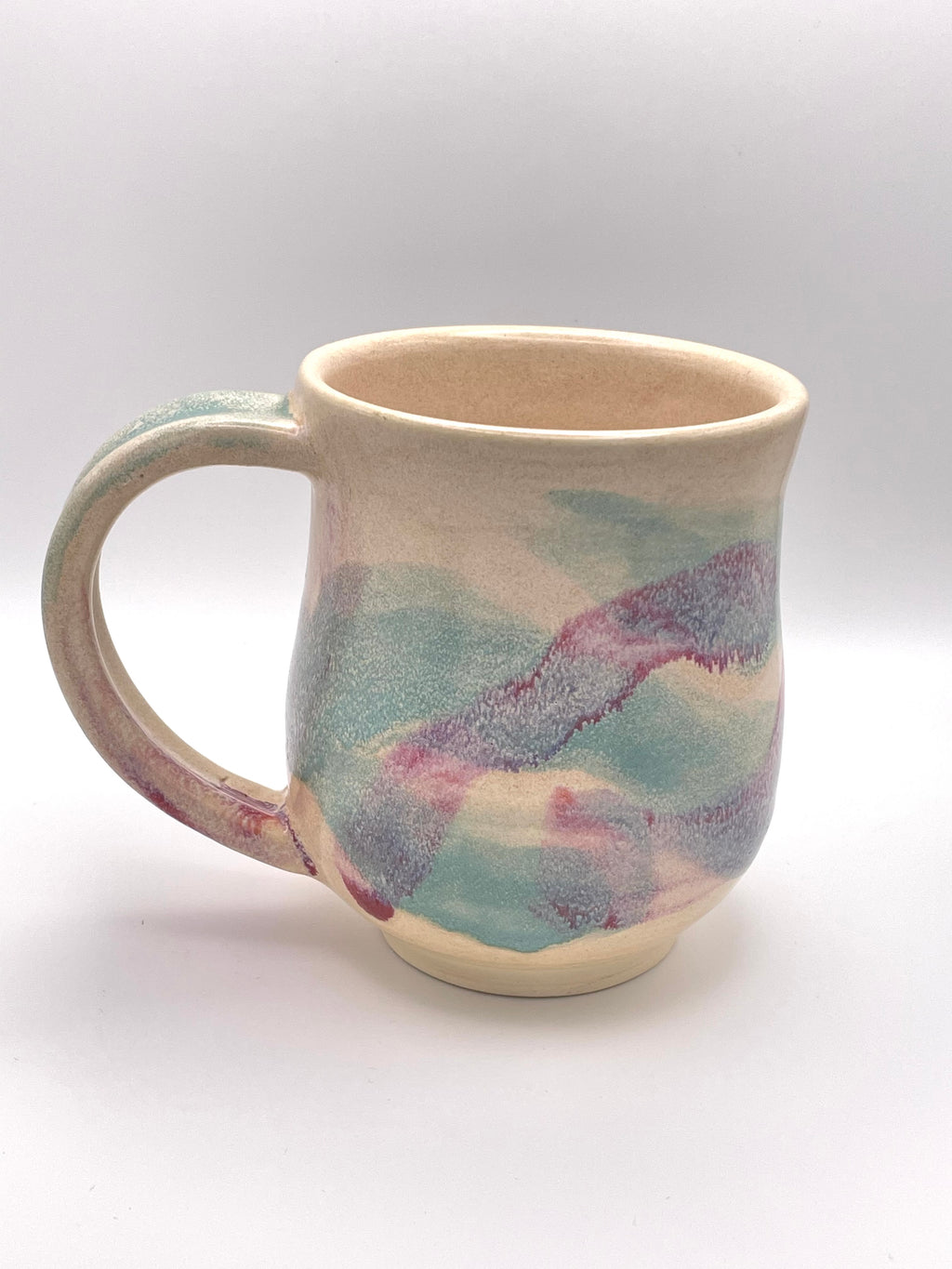 Mug - White, Teal, and Plum