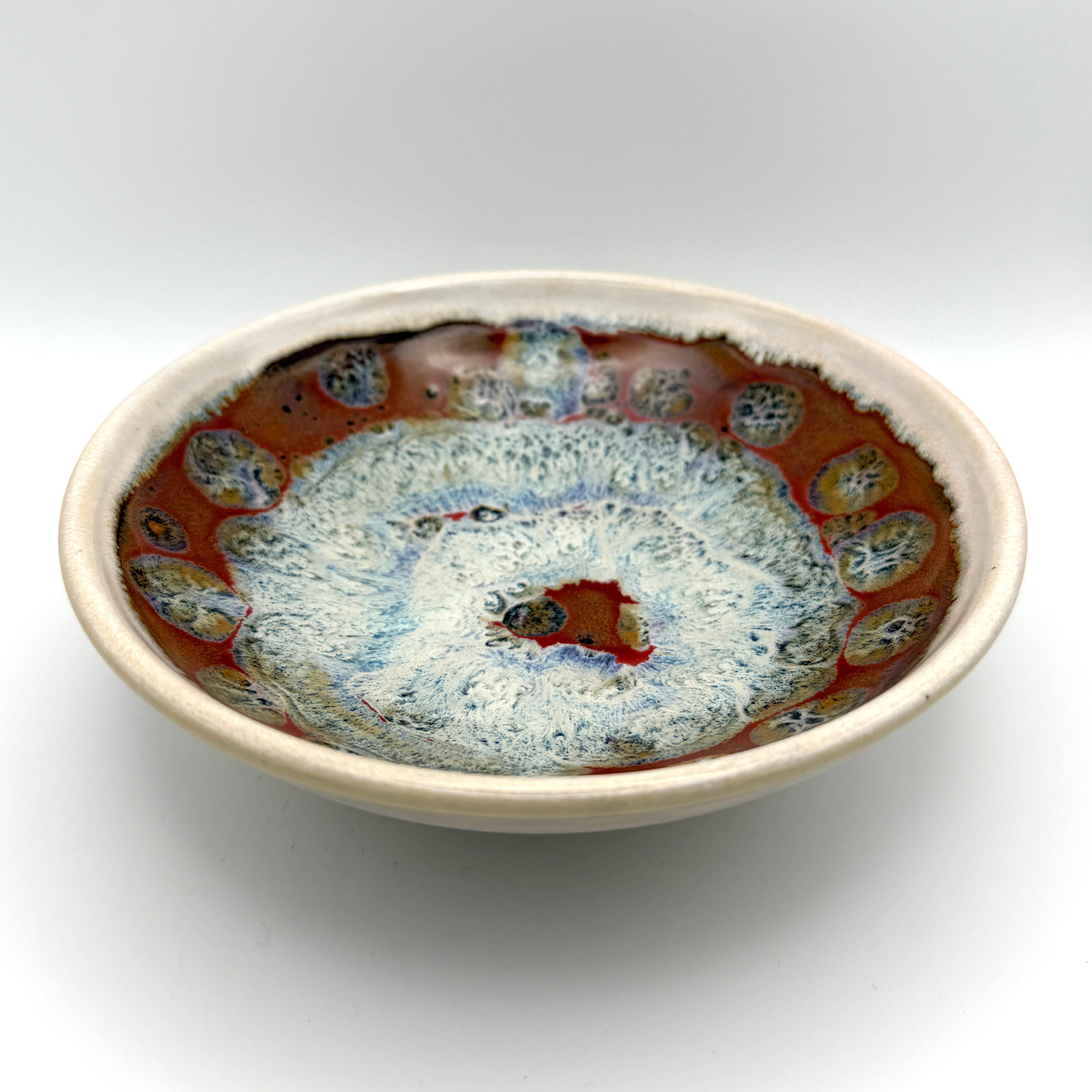Dish - White with Abstract Desert Design