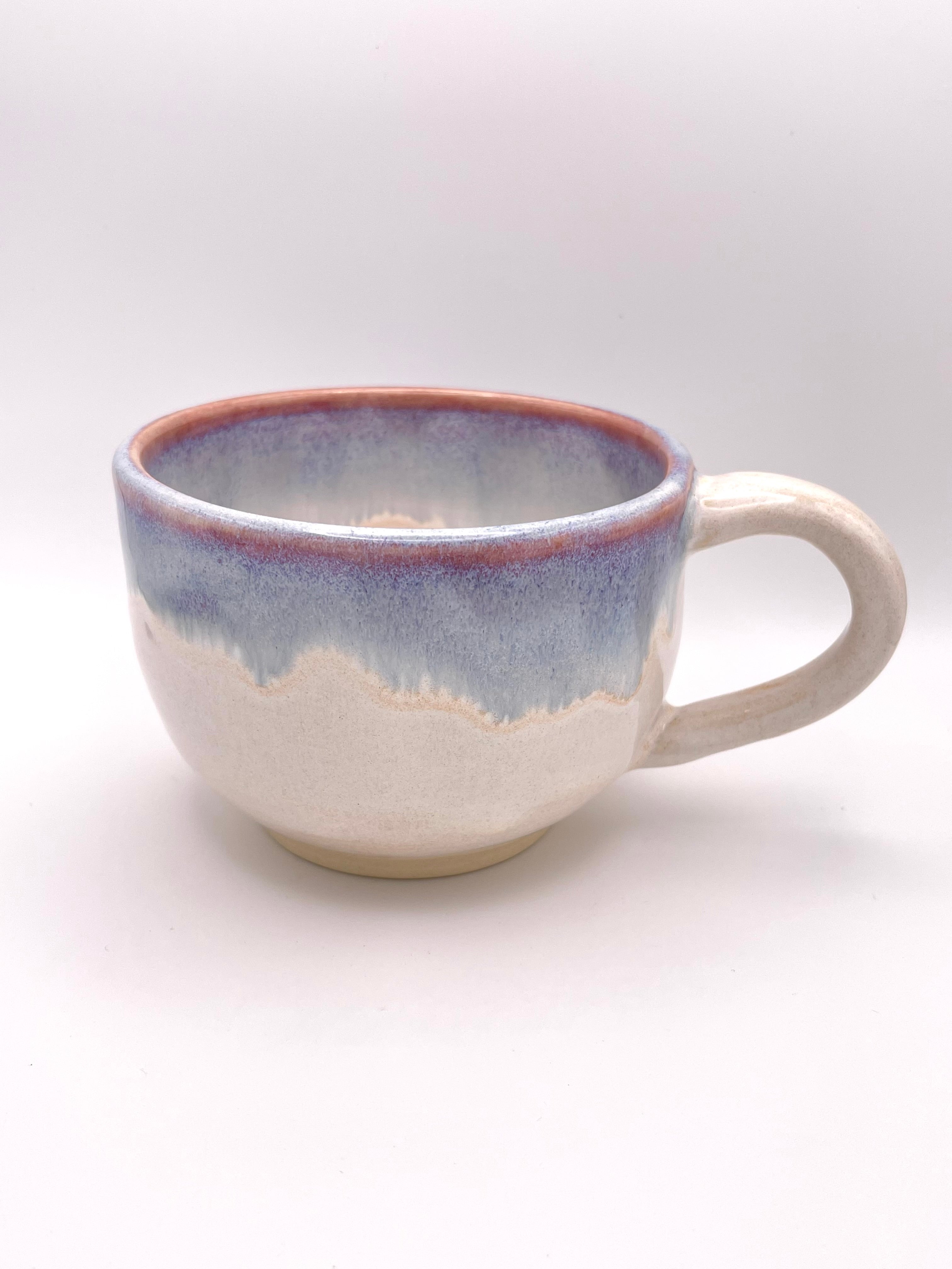 Mug - White with Purple Rim