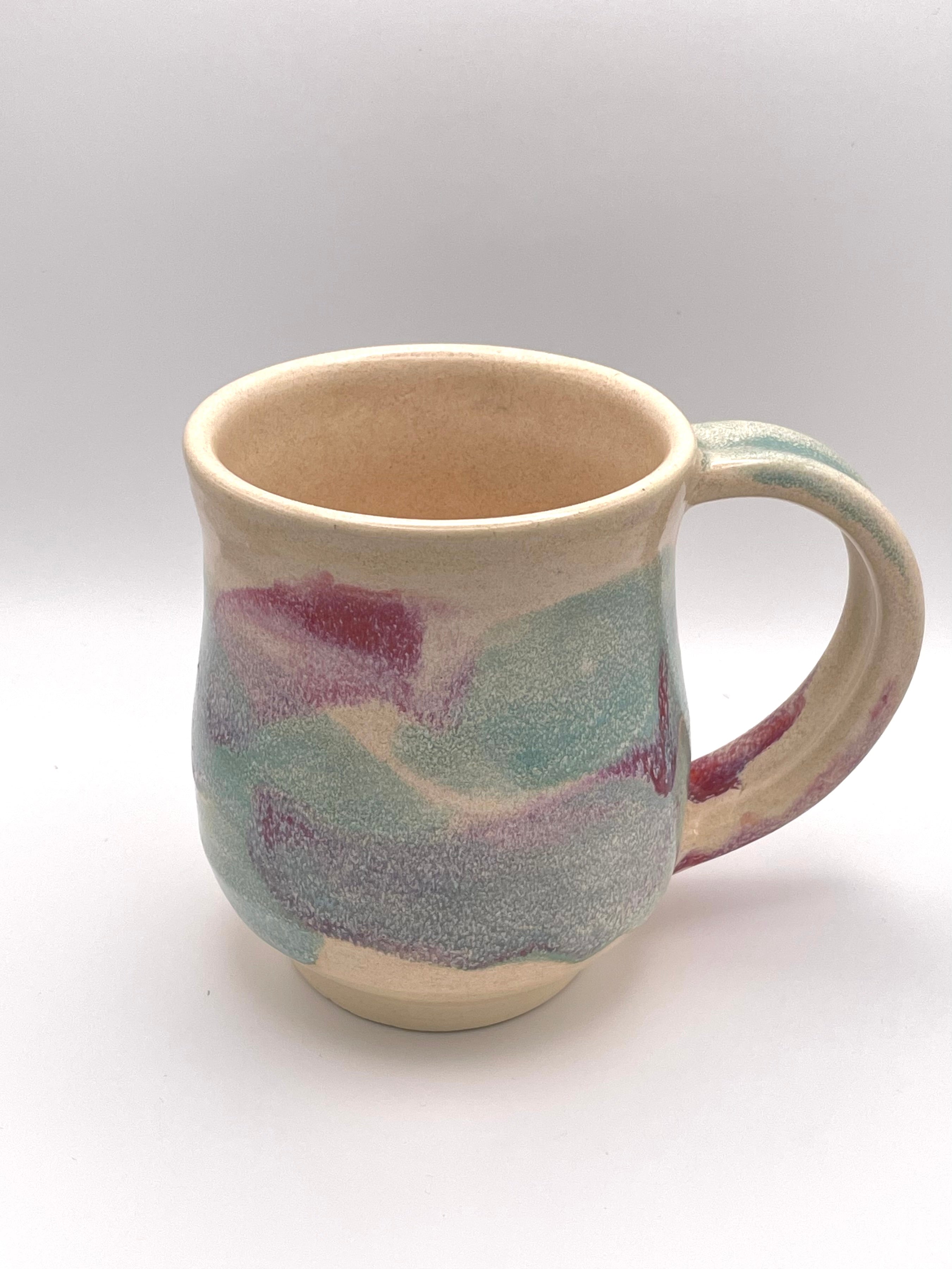 Mug - White, Teal, and Plum