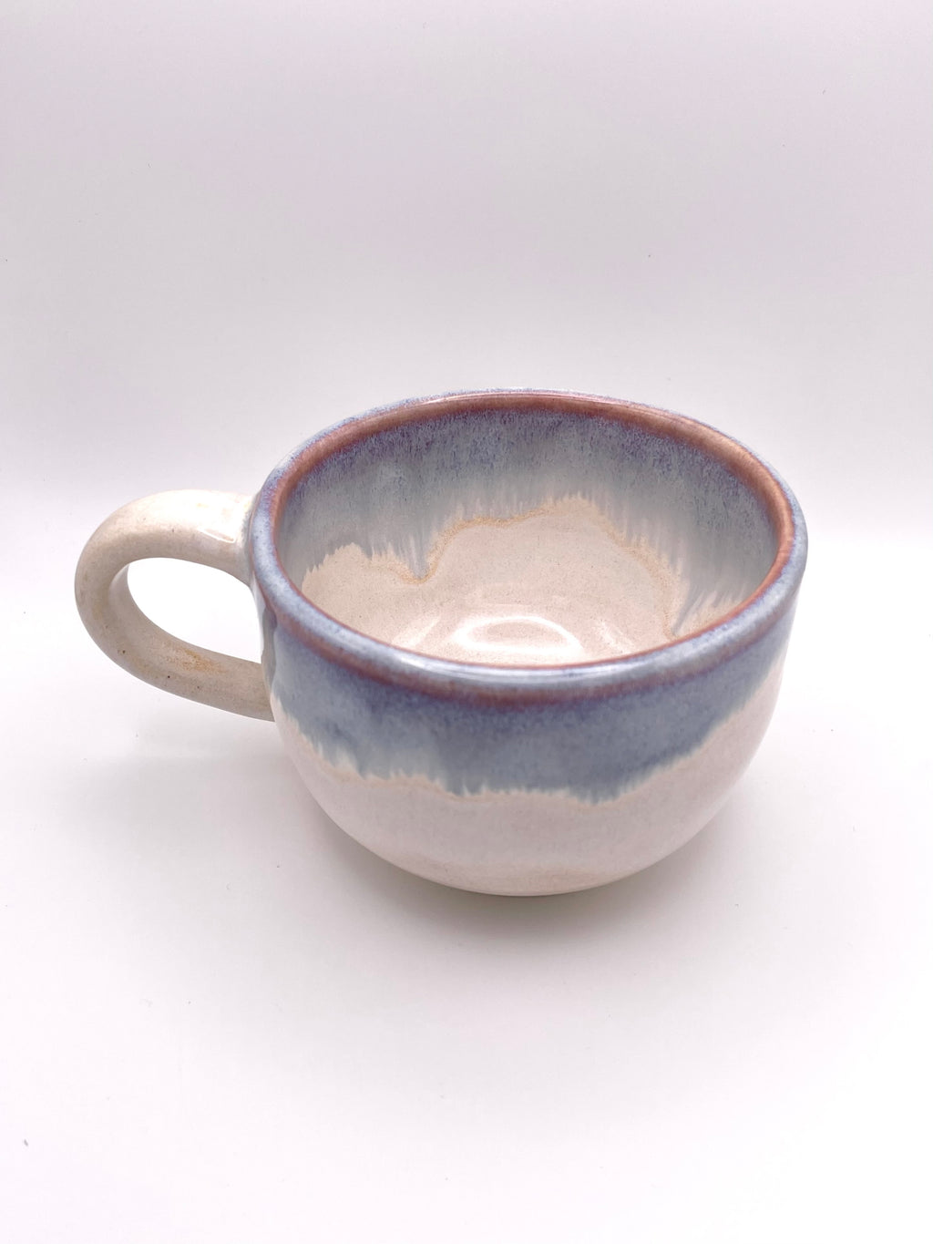Mug - White with Purple Rim