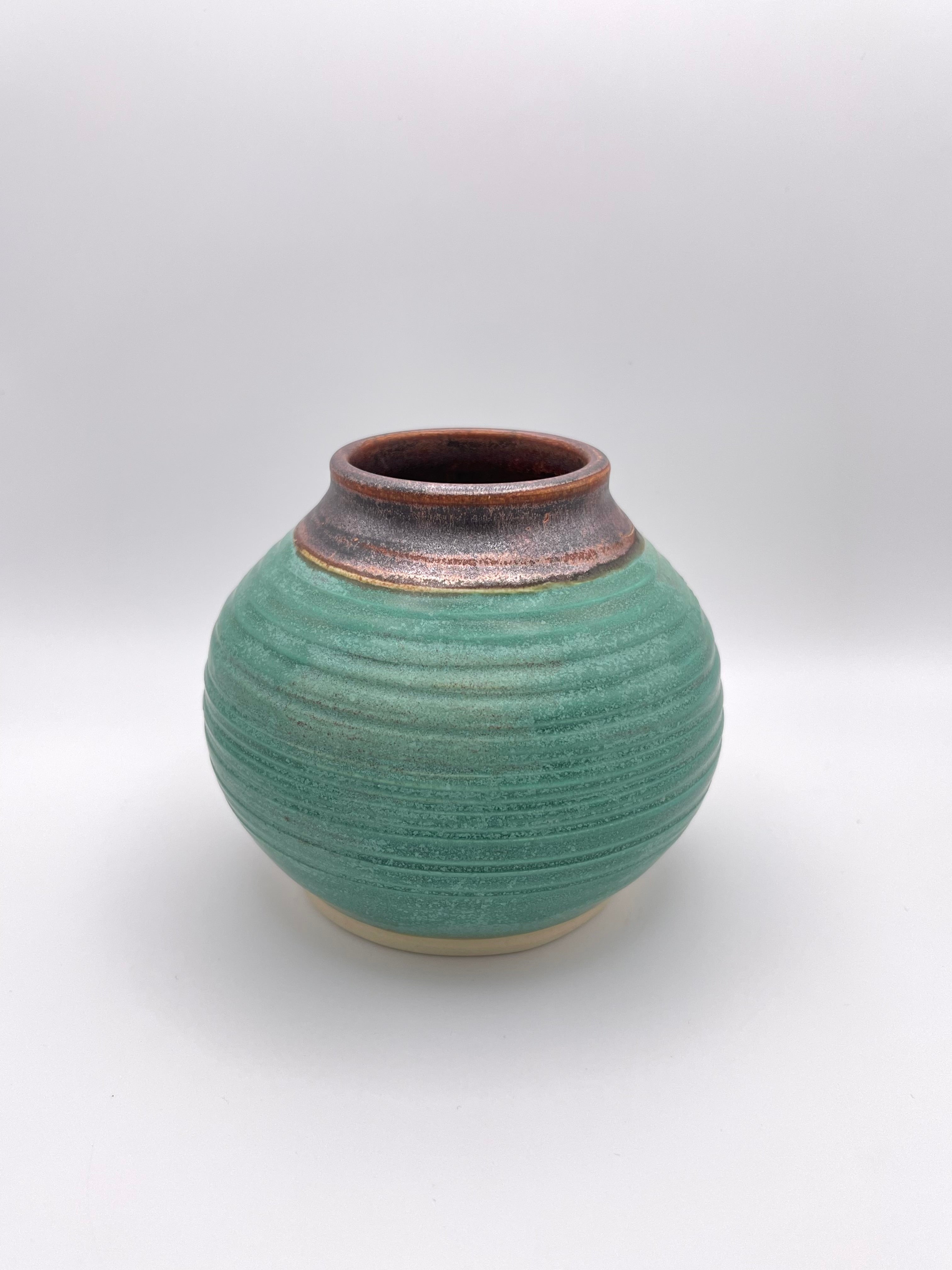 Vase - Small Copper and Turquoise