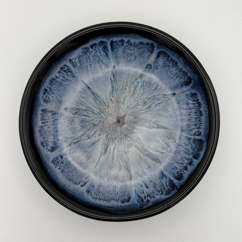 Dish - Black with Blue Starburst