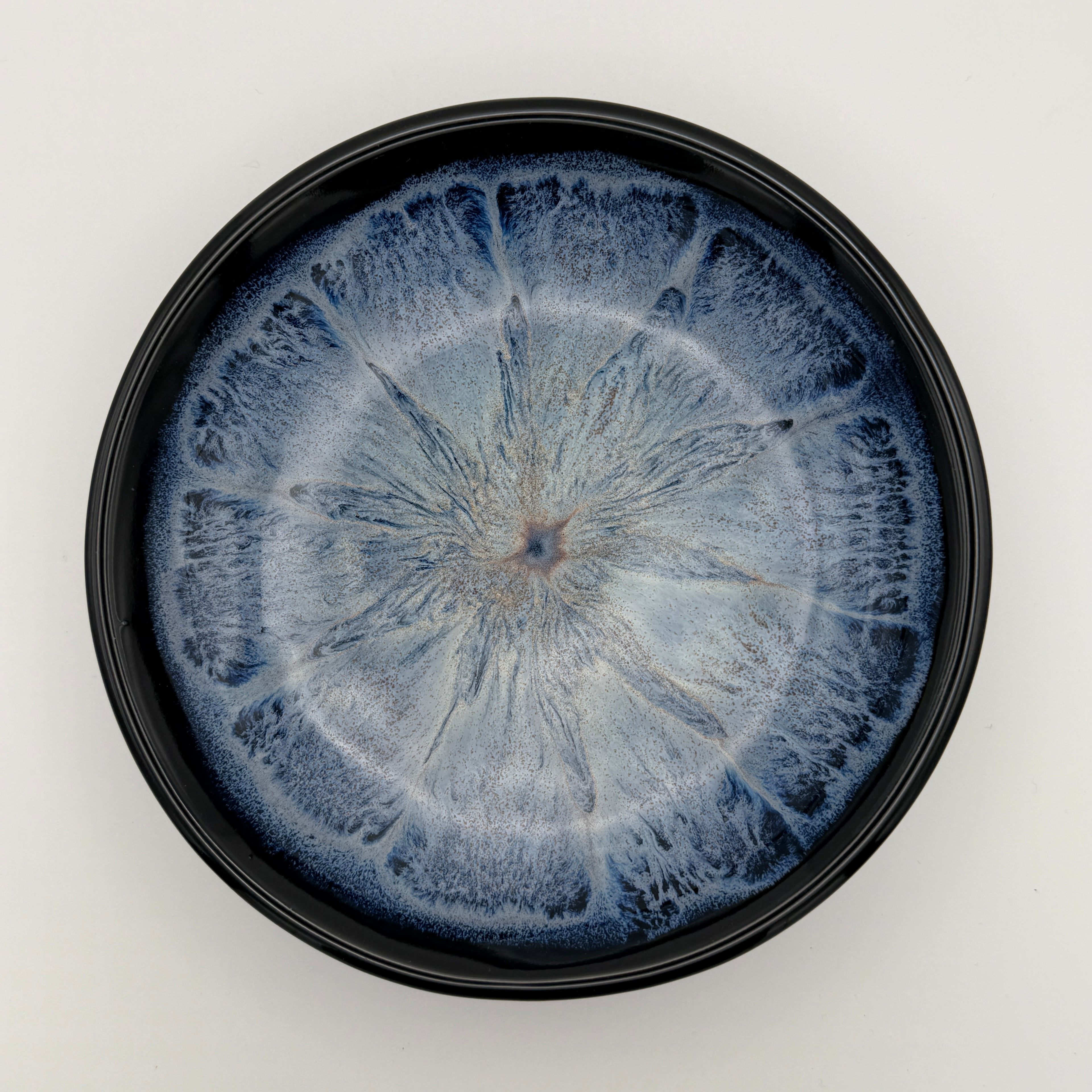 Dish - Black with Blue Starburst
