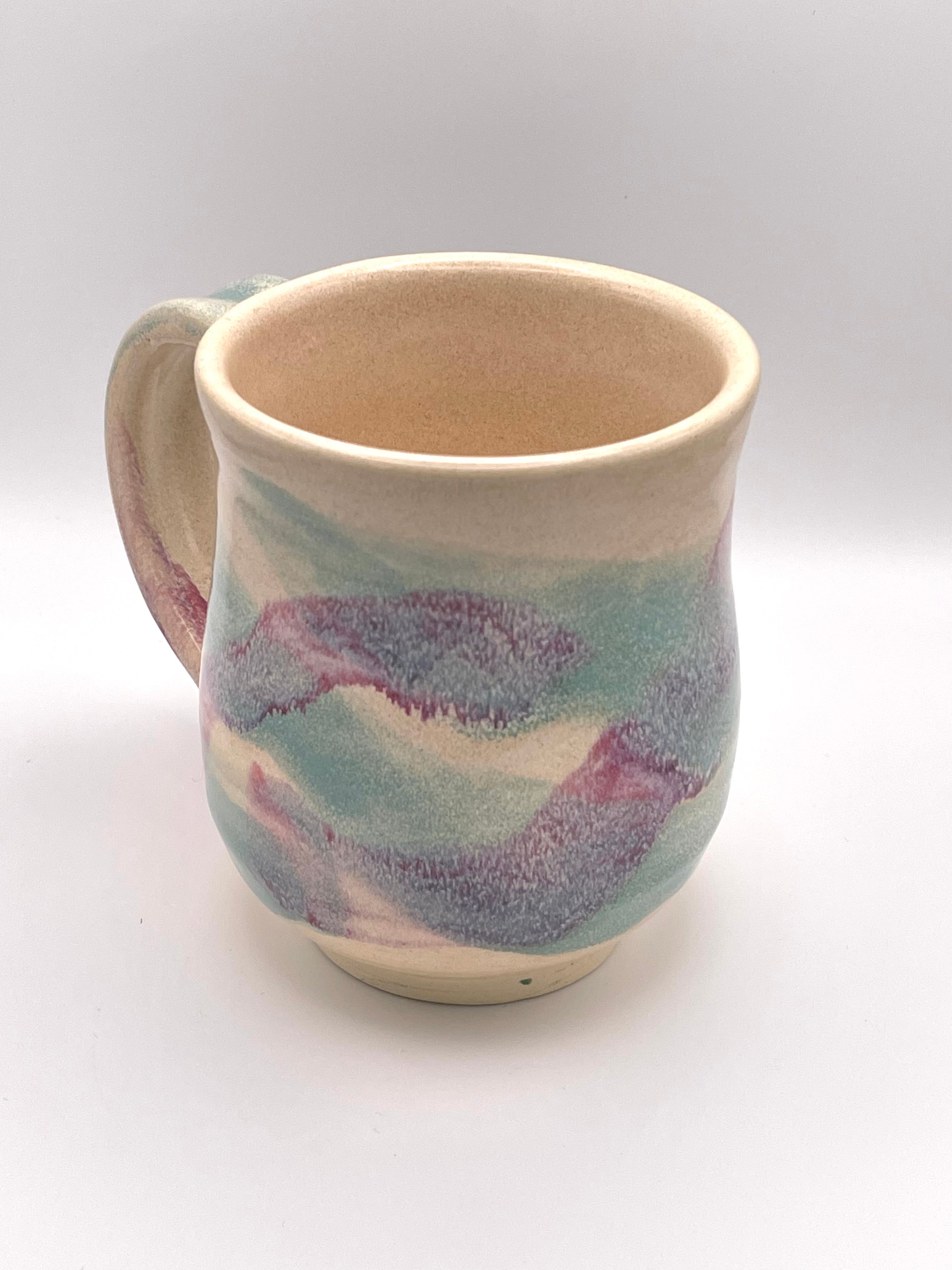 Mug - White, Teal, and Plum