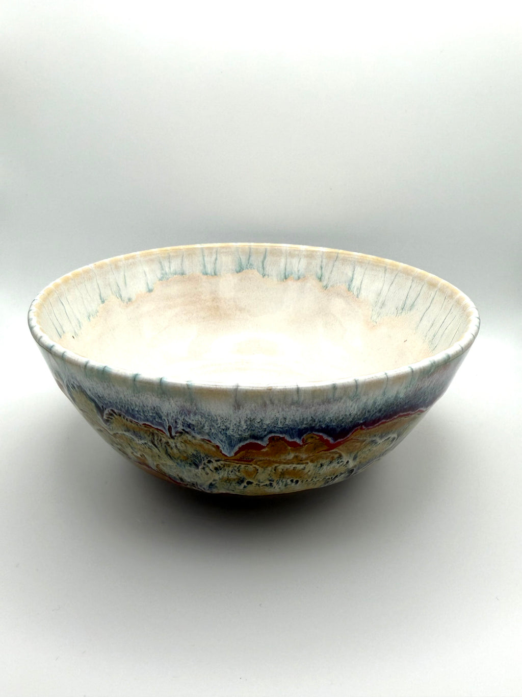Bowl - White with Abstract Desert Design