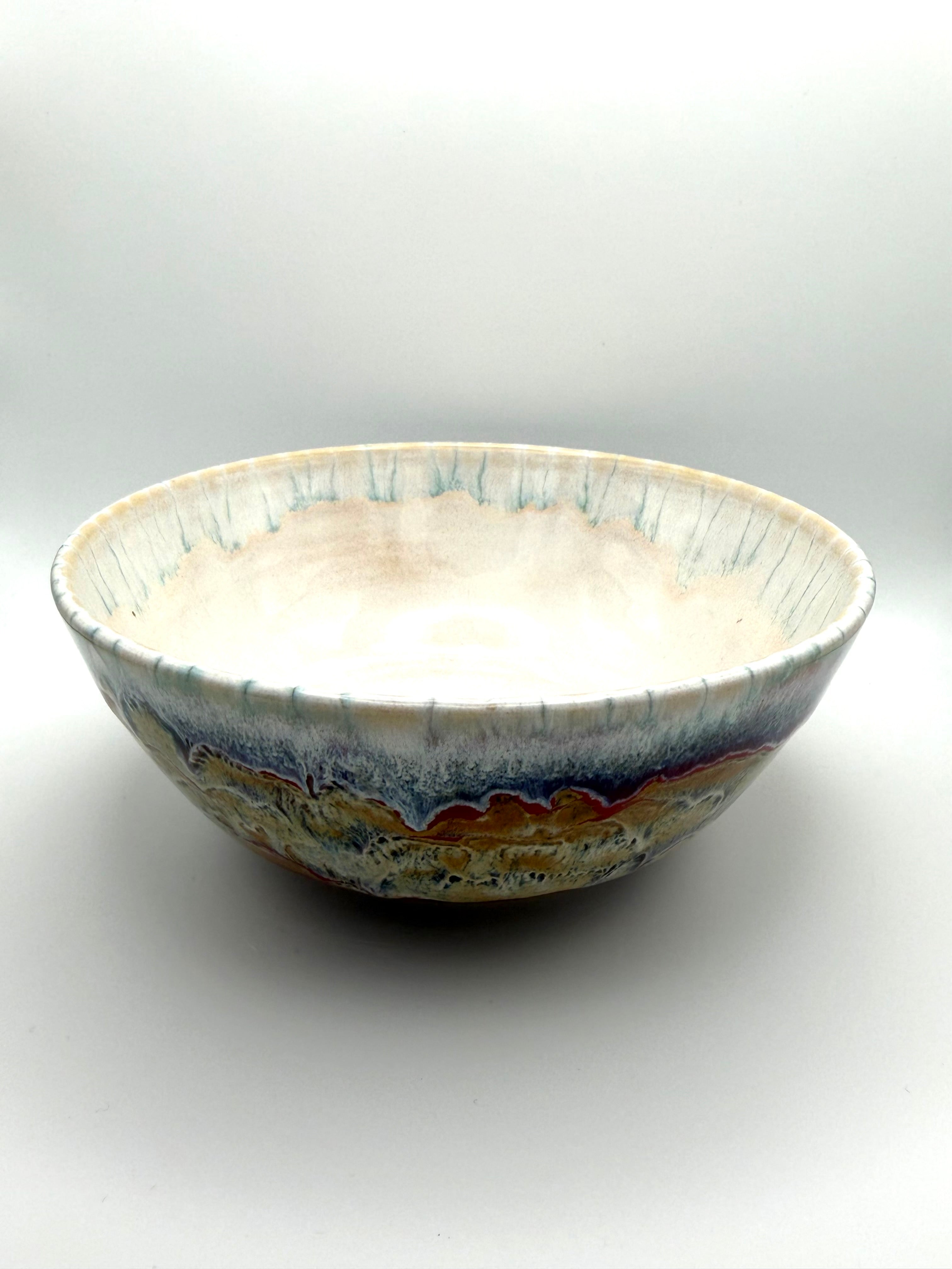 Bowl - White with Abstract Desert Design