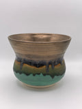 Vase - Medium Gold and Turquoise