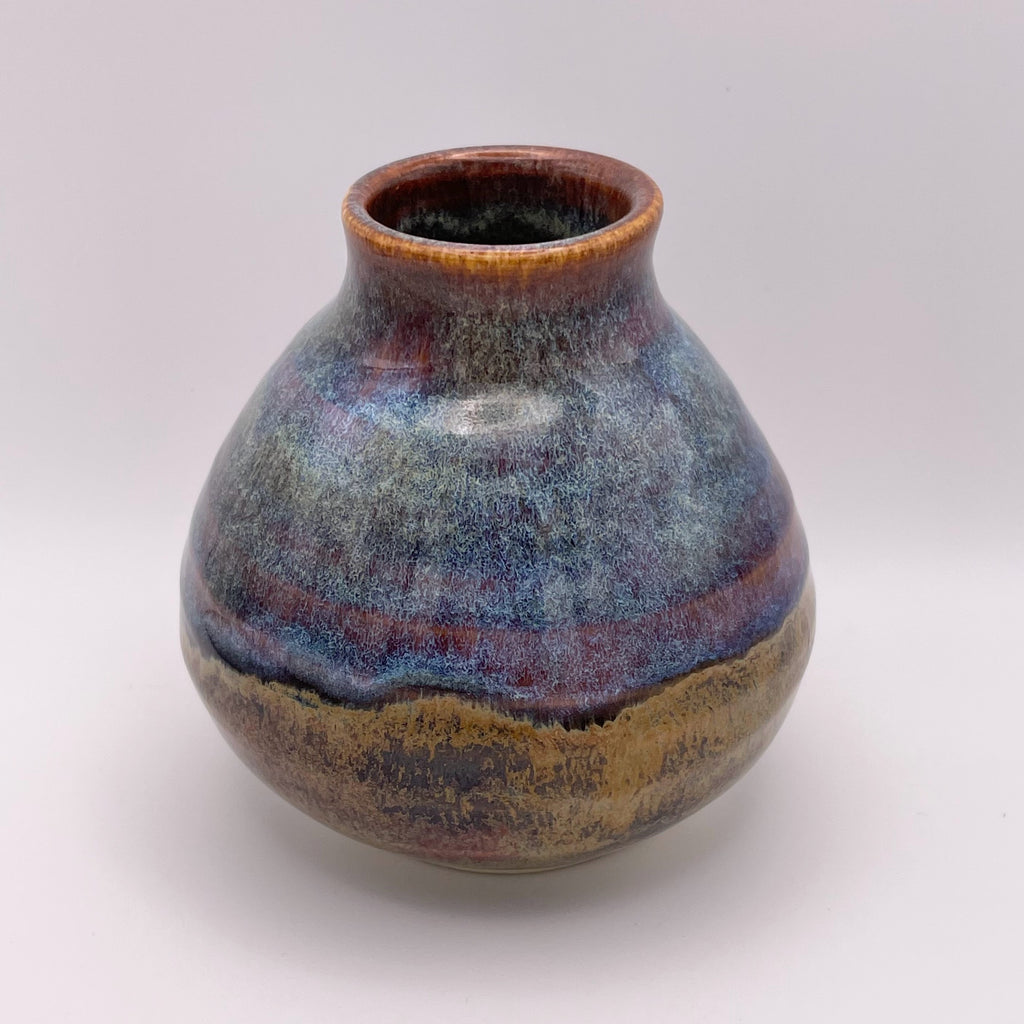 Vase - Small Blue and Ochre